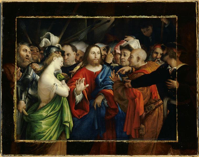La femme adultère avec Jésus